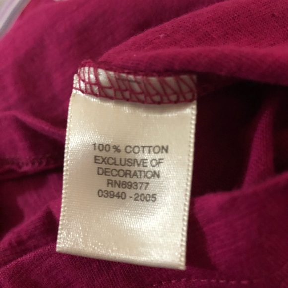 NWOT-C & B PXL Long Sleeve Tee Deep Mauve/Fuchsia - Picture 5 of 6
